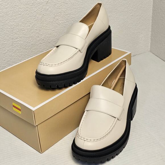 Michael Kors Rocco Heeled Loafer 9.5 LT Cream - Picture 2 of 4